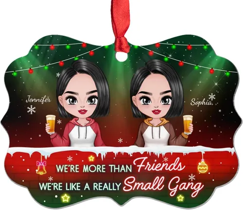 Miniatura 5 de Adorno de Bestie, Congrats On Being My Bettie You Lucky - Adorno de Navidad personalizado, regalos para alma gemela, árbol de Navidad colgante