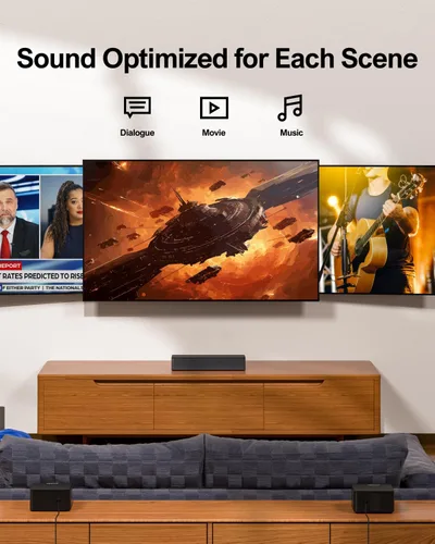 Miniatura 8 de ULTIMEA Barra de sonido Dolby Atmos 5.1, potencia máxima de 410 W, barras de sonido envolvente para Smart TV con subwoofer, sistema de sonido