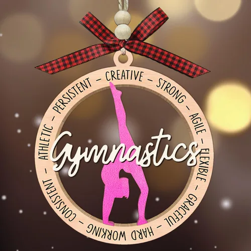 Adorno de gimnasia para niña, adornos de gimnasta para árbol de Navidad, regalos de gimnasia para niñas, entrenadora, regalos de gimnasta para niñas