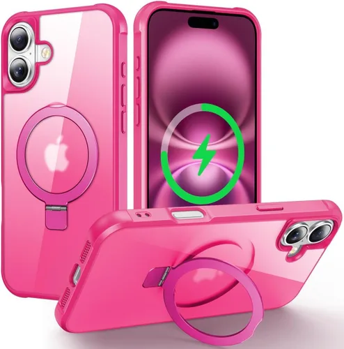Miniatura 82 de CHAOFEnG Funda magnética compatible con iPhone 11 con soporte, prueba de caídas de grado militar, compatible con imán, anillo translúcido, parte