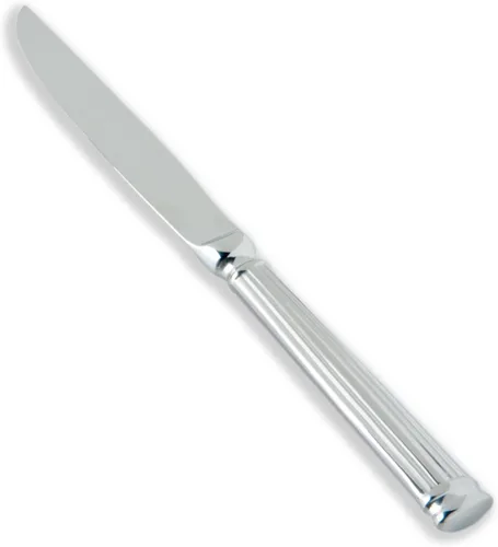 Fortessa Doria 18/10 - Cuchillo para carne, acero inoxidable, mango sólido, 12 unidades