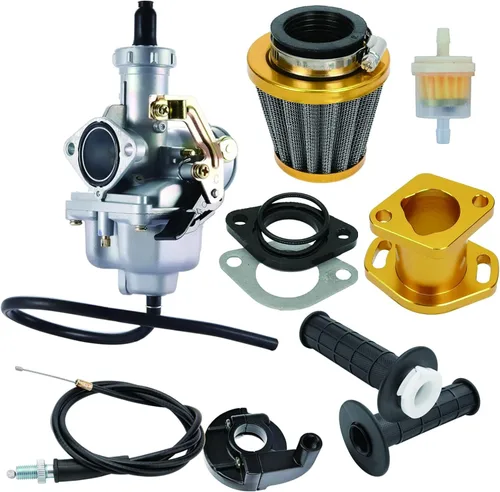 Miniatura 3 de Carburador PZ27 compatible con Honda XR100 XR100R CRF100F 4 tiempos CG 125CC 150CC 200CC 250CC Colector de admisión CNC filtro de aire de 1.496 in
