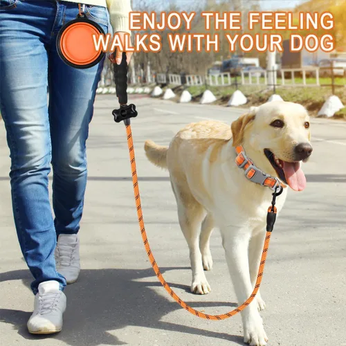 Miniatura 7 de BARKBAY Correas de perro para perros grandes, correa resistente de 4/5/6 pies con cómodo mango acolchado e hilos altamente reflectantes para perros