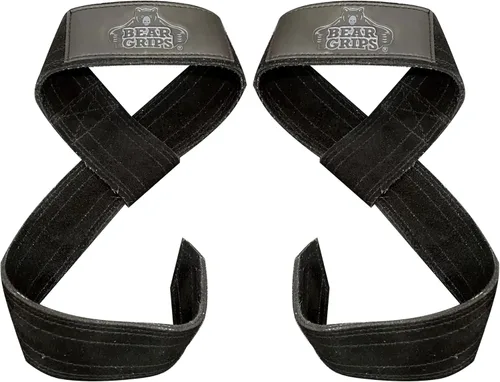 Miniatura 10 de Bear Grips Correas de levantamiento - Correas de gimnasio y levantamiento de pesas para hombres y mujeres, soporte de peso muerto, 2 pares