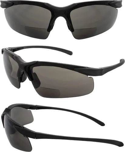 Miniatura 5 de Global Vision Apex 2.5 - Gafas de seguridad bifocales, 2 pares de lentes transparentes y ahumadas