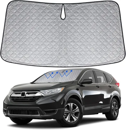 Miniatura 10 de Parasol de 6 capas para parabrisas de Honda Element 2003-2011, parasol plegable para automóvil con bolsa de almacenamiento, reflectante del calor