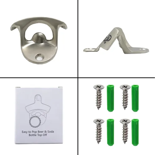 Miniatura 4 de Abrebotellas magnético Cheers de cerveza, para montar en la pared, con imán incrustado, para barman, cocina, fiesta, regalos (paquete de 2)