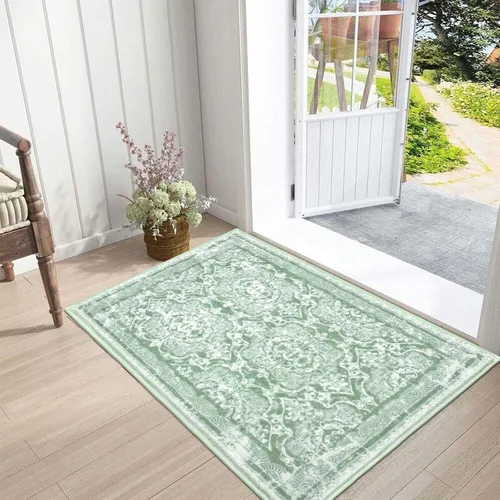 Miniatura 64 de Vaukki - Alfombra de pasillo, suave y peluda, alfombra antideslizante lavable, para lavandería, cocina, granja, baño, entrada y dormitorio