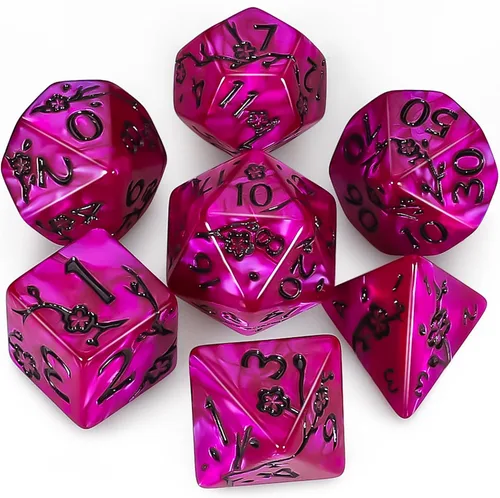 Miniatura 21 de CiaraQ DND - Juego de dados poliédricos con bolsa de dados para juegos de rol de Calabozos y Dragones RPG MTG (fuente negra y blanca)