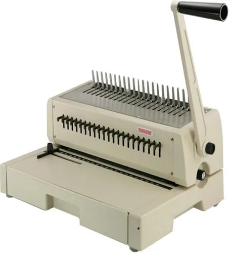 Tamerica Máquina de encuadernación manual de peine 210PB, 20 hojas máx. capacidad de perforación, capacidad máxima de 425 hojas, capacidad de unión