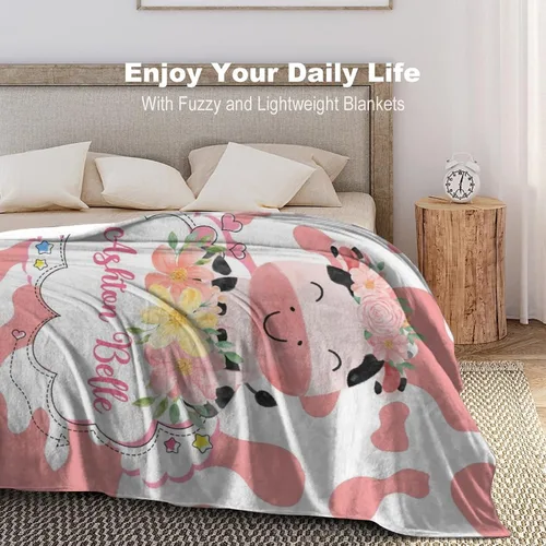 Miniatura 41 de Artsadd Manta de bebé personalizada para niños y niñas con nombre, manta personalizada con nombre de bebé con patrón de unicornio, manta