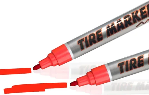 Miniatura 8 de MC MOTOPARTS Permanente Blanco Rojo Azul Verde Amarillo Neumático Marcador Lettering Pintura Herramienta Automotriz Motocicleta Cuidado Kit
