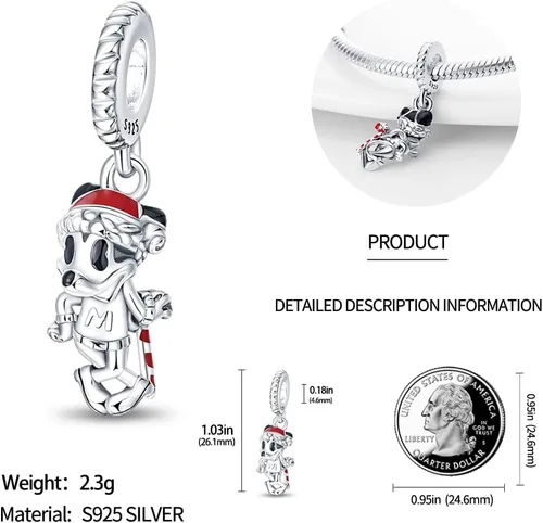 Miniatura 80 de LIGHTDOG Abalorios de plata de ley 925 para pulseras Pandora, collares para mujer, cuentas colgantes, cuentas de joyería, regalos para mujeres