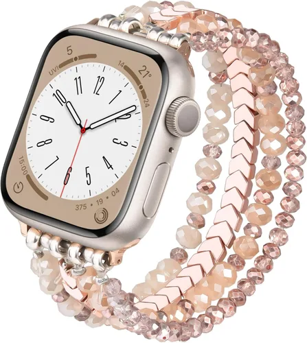 Miniatura 9 de MOFREE Pulsera de cuentas compatible con Apple Watch Band de 1.496 pulgadas, 1.575 pulgadas, 1.614 pulgadas, 1.654 pulgadas, 1.732 pulgadas, 1.772