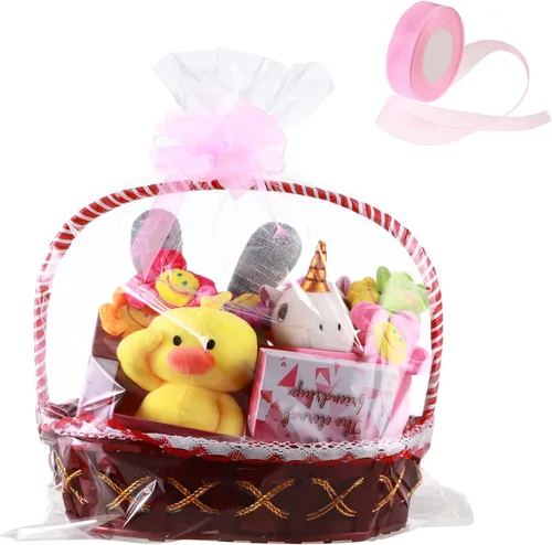 Miniatura 10 de Paquete de 50 bolsas grandes de celofán transparente de 24 x 30 pulgadas, bolsas de regalo de plástico resistente para regalos, artes, manualidades