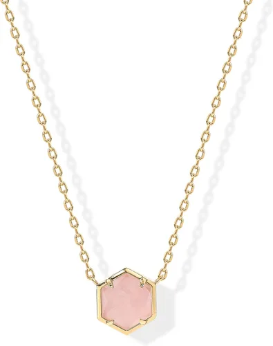 PAVOI Collar con colgante de piedras preciosas chapado en oro de 14 quilates Delicados collares de cadena para mujer Colgantes de amatista,