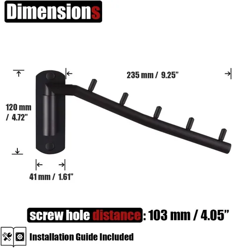 Miniatura 2 de JQK Perchero plegable, Soporte de gancho de brazo oscilante de acero inoxidable, Sistema de colgar ropa, Organizador de almacenamiento de armario