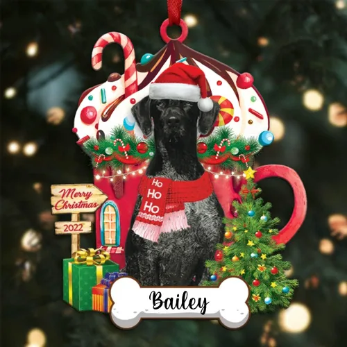 Miniatura 67 de Amantes de los perros de Navidad – Navidad de perros disponibles para muchos perros Shi Tzu – Adorno con forma personalizada, adorno de Navidad