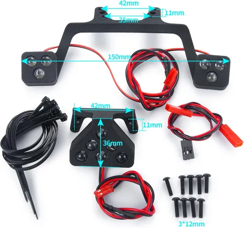 Miniatura 2 de AXSPEED 1 Unidades Delantera Trasera LED Lámpara de Luz para KRATON 8S ARA110002 Faro Trasero 1/5 RC Camión Actualización