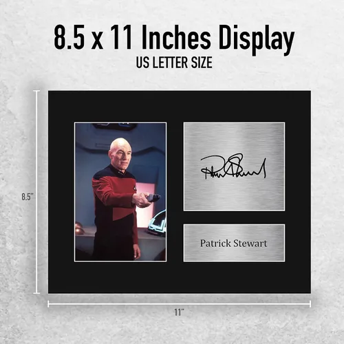 Miniatura 2 de HWC Trading Patrick Stewart Star Trek Picard Gifts USL - Imagen de autógrafo firmada para fanáticos de programas de televisión, tamaño carta de EE.