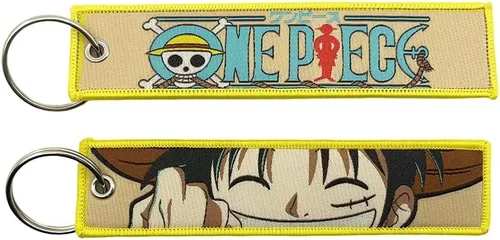 Paquete de 1 llavero bordado de anime con llavero - para motocicletas, regalos de anime de automóvil