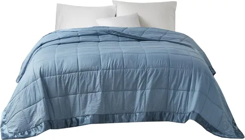 Miniatura 8 de Madison Park Cambria - Manta alternativa de plumón, tratamiento prémium 3M Scotchgard que absorbe la humedad, funda de cama ligera y suave
