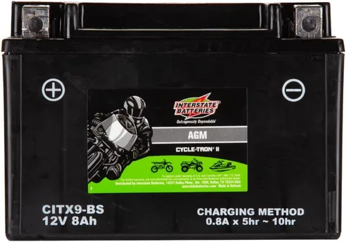 Miniatura 11 de Interstate Batteries YTX14-BS - Batería de 12 V y 12 Ah para deportes motorizados, 200CCA AGM, repuesto recargable para motocicletas, cuatrimotos