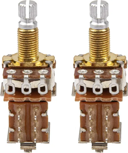 Miniatura 2 de 2 macetas Yootones A500K Push Pull para guitarra, potenciómetros cónicos de audio, eje dividido de cobre largo, compatible con accesorios de guitarra