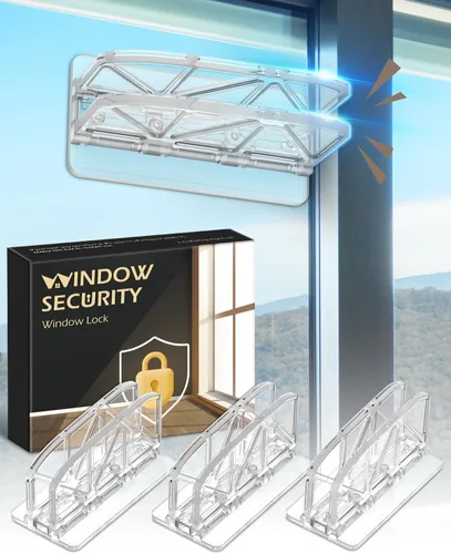 Miniatura 8 de Cerradura de Puerta Corrediza Cerraduras de Ventana - Paquete de 2 Cerraduras de Puerta Corrediza de Vidrio para Seguridad Infantil Cerraduras