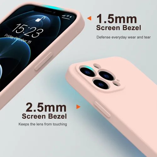 Miniatura 4 de DEENAKIN Funda magnética de silicona para iPhone 12 Pro con protector de pantalla, compatible con MagSafe, protección de cámara, funda protectora