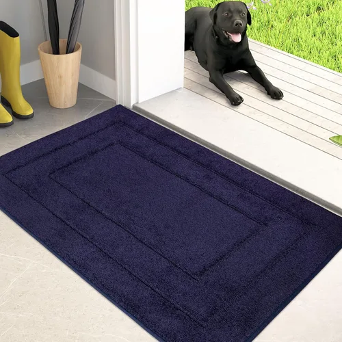 Miniatura 17 de PURRUGS Tapete para puerta que atrapa la suciedad, 20 x 31.5 pulgadas, antideslizante, lavable a máquina, tapete de entrada para perro, tapete