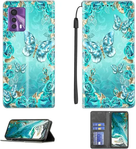 Miniatura 470 de Funda para Moto One Zoom compatible con Motorola One Zoom Phone Case Flip Stand Cover Magnetic Close YHD