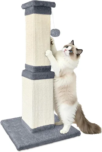 Miniatura 11 de Poste rascador para gatos grandes, rascador de gatos para gatos de interior y adultos, poste rascador de sisal resistente para proteger muebles, 32