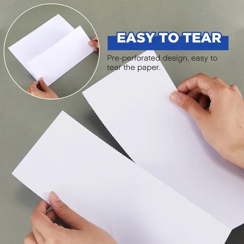 Miniatura 4 de Lincia 200 hojas de tarjetas de visita perforadas en blanco de 8-1/2 x 11 pulgadas, 8 por página de grosor de 180 GSM, compatibles con impresora