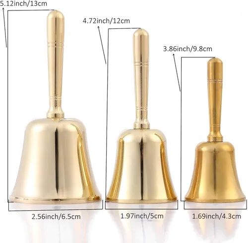 Miniatura 2 de Homelavie Campana pequeña de latón macizo, para boda, personas mayores, profesores, cenas, tibetanos, meditación, regalo para postrado en cama