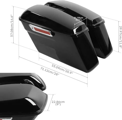 Miniatura 3 de TCT-MOTORPARTS Bolsa de sillín dura para alforja de conversión de hardware para Harley 2018-2025 Softail Fat Boy Breakout