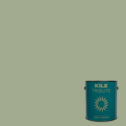 Miniatura 56 de KILZ TRIBUTE Pintura e imprimación, para interiores, semibrillante, Vintage Indigo, 1 galón Índigo Victoria