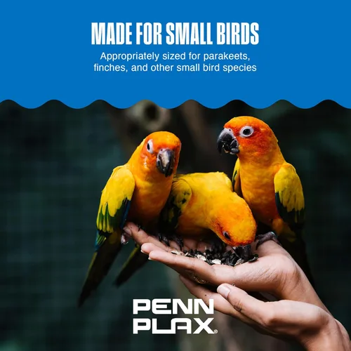 Miniatura 7 de Penn-Plax Bird Life Espejo de dos flores con campana, juguete interactivo para pájaros con espejos florales giratorios y campana colgante, accesorio