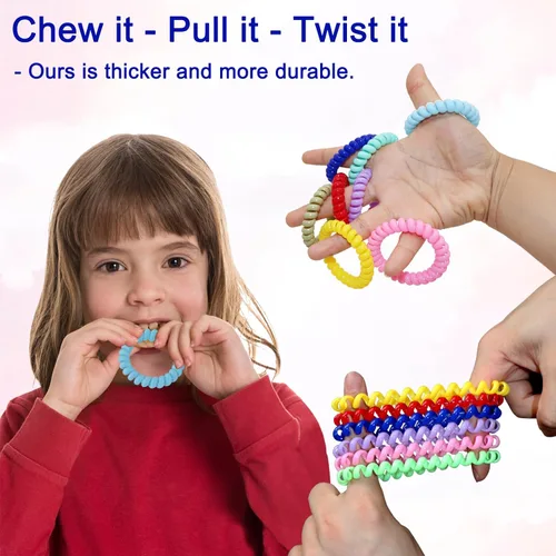 Miniatura 5 de Collares masticables para niños sensoriales, paquete de collar masticable para niños, niñas y adultos con autismo, TDAH, SPD, juguetes sensoriales
