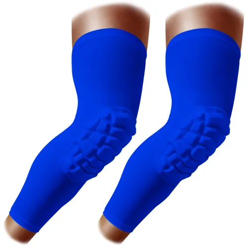 Miniatura 13 de Rodilleras de compresión para voleibol, baloncesto, manga de compresión para jóvenes y adultos (negro, S_2 piezas)