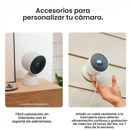 Miniatura 10 de Google Nest Cam para exteriores o interiores, batería - 2ª generación - 1 unidad Cámara de seguridad para el hogar, alertas inteligentes