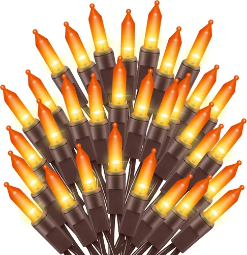 Miniatura 11 de Ultra-brillantes luces de Navidad rosa mini de 100L 19.6 pies, cadena de luces incandescentes UL listadas, se conectan de extremo a extremo, juego