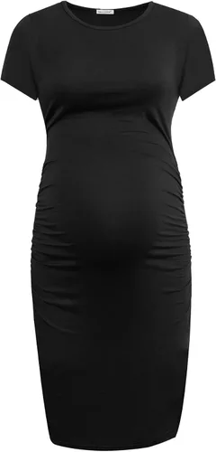 Miniatura 2 de Smallshow - Vestido de maternidad de manga corta y fruncido para mujer