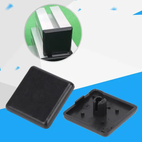 Miniatura 9 de ViaGasaFamido 50 piezas de tapa de extremo de perfil de aluminio negro para 2020 3030 4040 perfiles industriales duraderos de plástico accesorios