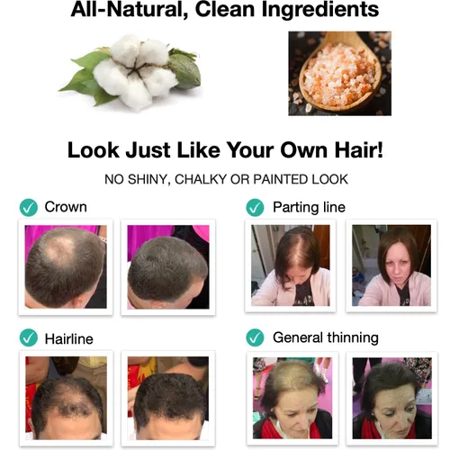 Miniatura 5 de Solución para cabello ralo - Fibras totalmente naturales a base de plantas para una apariencia más completa y gruesa. Cubre instantáneamente
