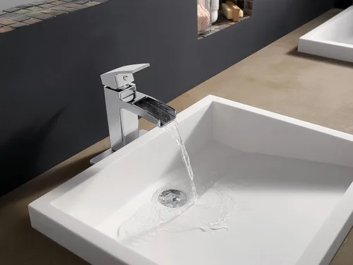 Miniatura 8 de Pfister Kenzo Llave para baño, sin plomo, de 4 pulgadas, centrada., LG42-DF0C Cromo pulido