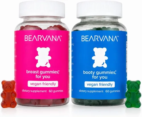 BEARVANA Gummies for You Herbal Pink and Blue - Suplemento para mujeres - Deliciosas píldoras gomosas de bayas - Paquete combinado