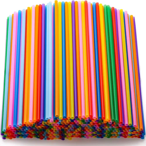 Paquete de 1000 pajitas de plástico para beber, 10.2 pulgadas, extra largas, coloridas, desechables, pajitas para batidos, pajitas de fiesta a