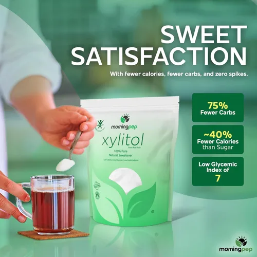 Miniatura 5 de Morning Pep - Edulcorante puro de xilitol de abedul (apto para dieta keto) sin regusto 1 libra (no de maíz) sin OMG Kosher sin gluten Producto