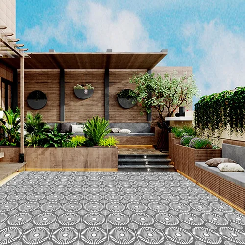 Miniatura 4 de 16 plantillas de azulejos de pared de 8 x 8 pulgadas, plantillas florales geométricas reutilizables de mandala para pintar en pisos, azulejos, patio